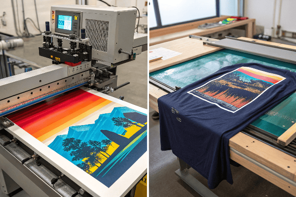 Screen printing vs DTG printing comparison