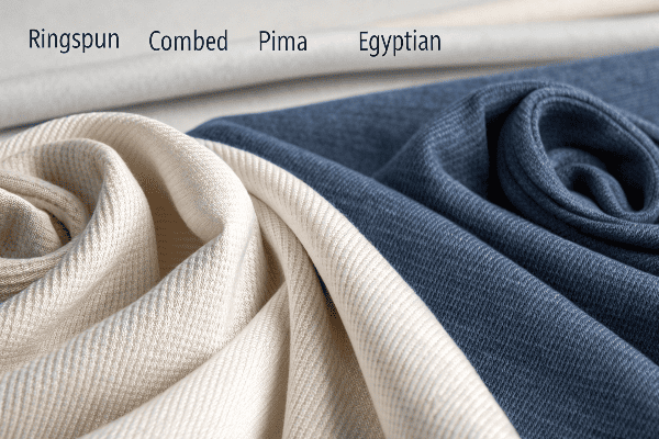 Assorted hoodie fabrics and materials