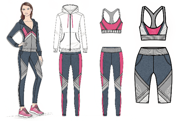 Fitness clothing brand entrepreneur designing athletic wear