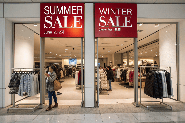 Zara storefront with sale signs