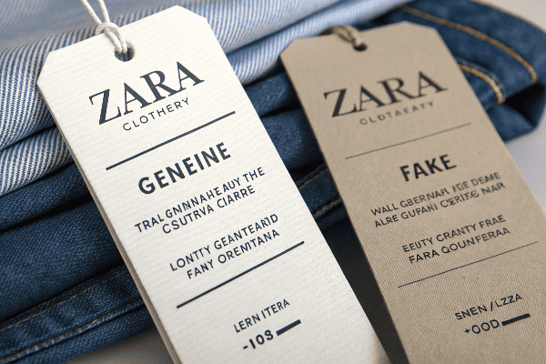 Authentic vs fake Zara clothing comparison