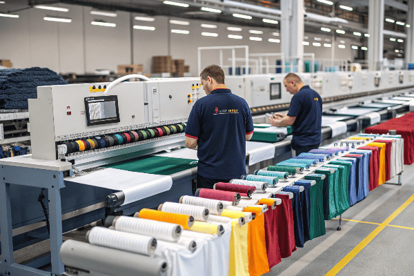 Custom apparel manufacturing process