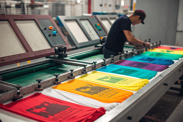 Screen printing process demonstration