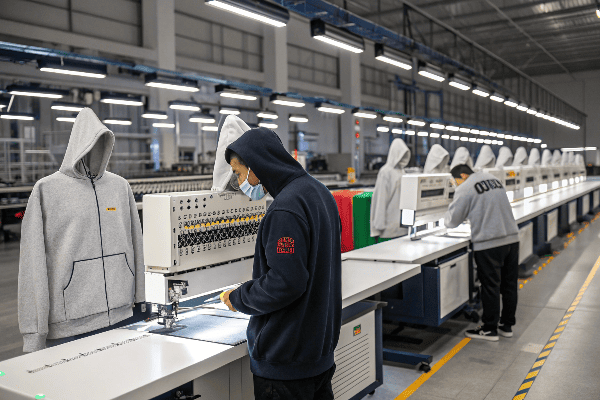 hoodie production line