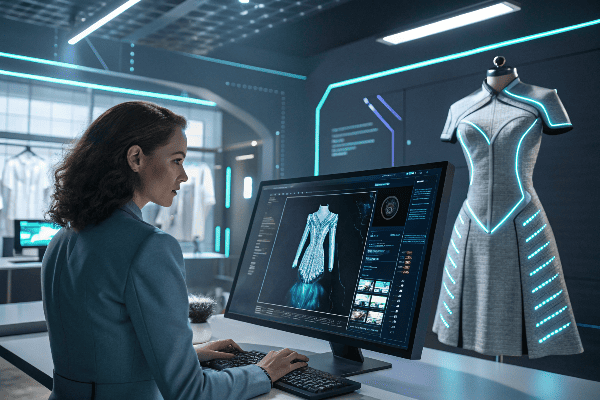 AI fashion design process visualization