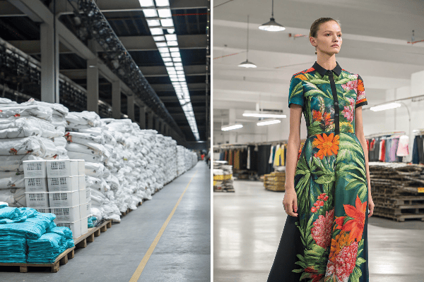 Fashion retailer displaying digitally printed garments