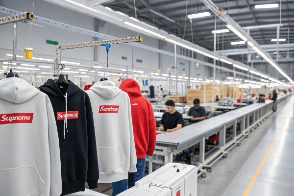 Supreme hoodie manufacturing