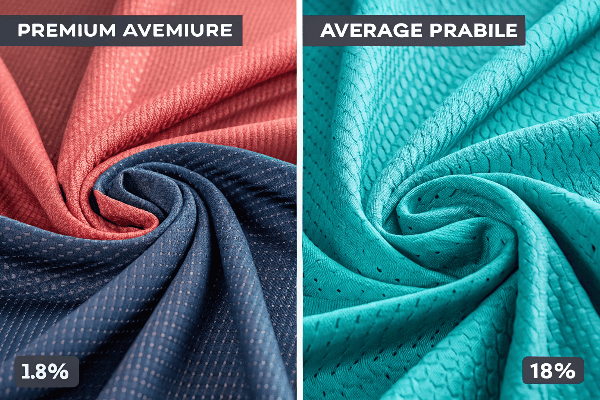 Athletes wearing different sportswear fabrics for various activities