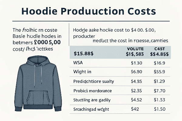 hoodie production cost breakdown