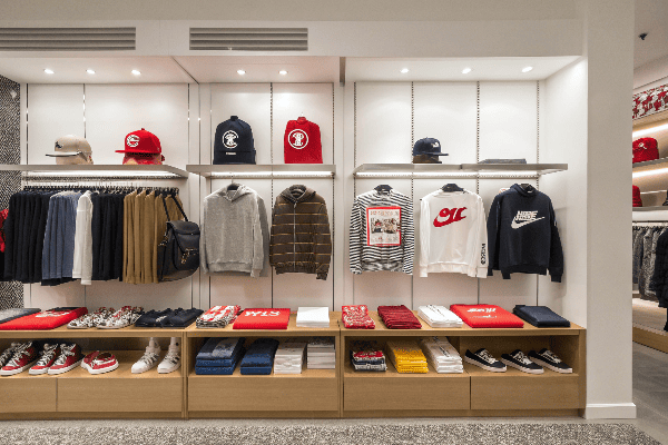 Supreme clothing display