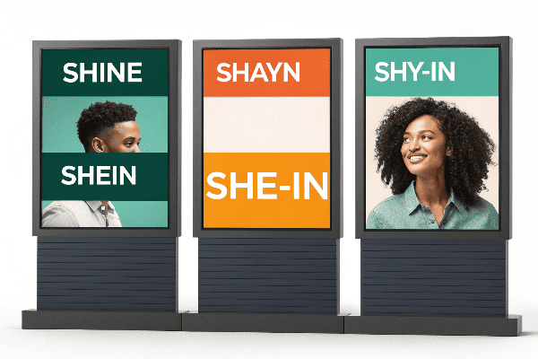 Different pronunciation examples for SHEIN