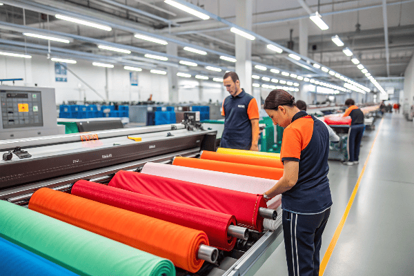 Polyester sportswear production