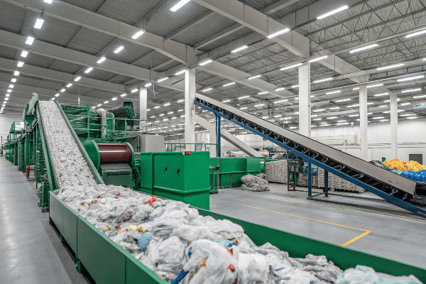 Recycled fabric manufacturing process