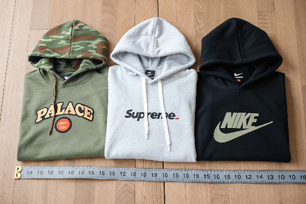 Streetwear brands size comparison chart