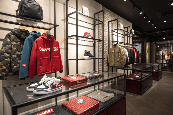 Supreme Fall/Winter outerwear display
