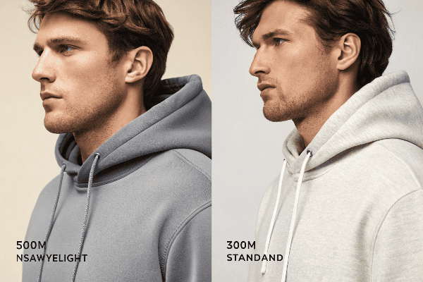 Hoodie weight comparison