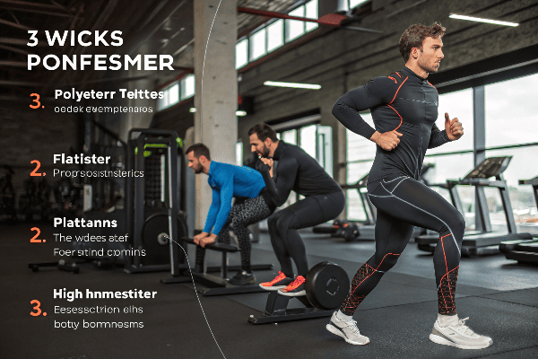 Gym equipment with polyester apparel