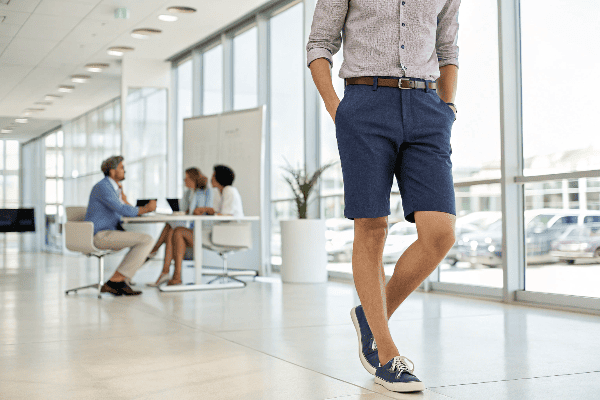 Bermuda shorts in professional setting