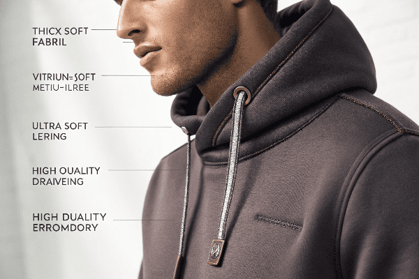 Premium 500GSM hoodie details