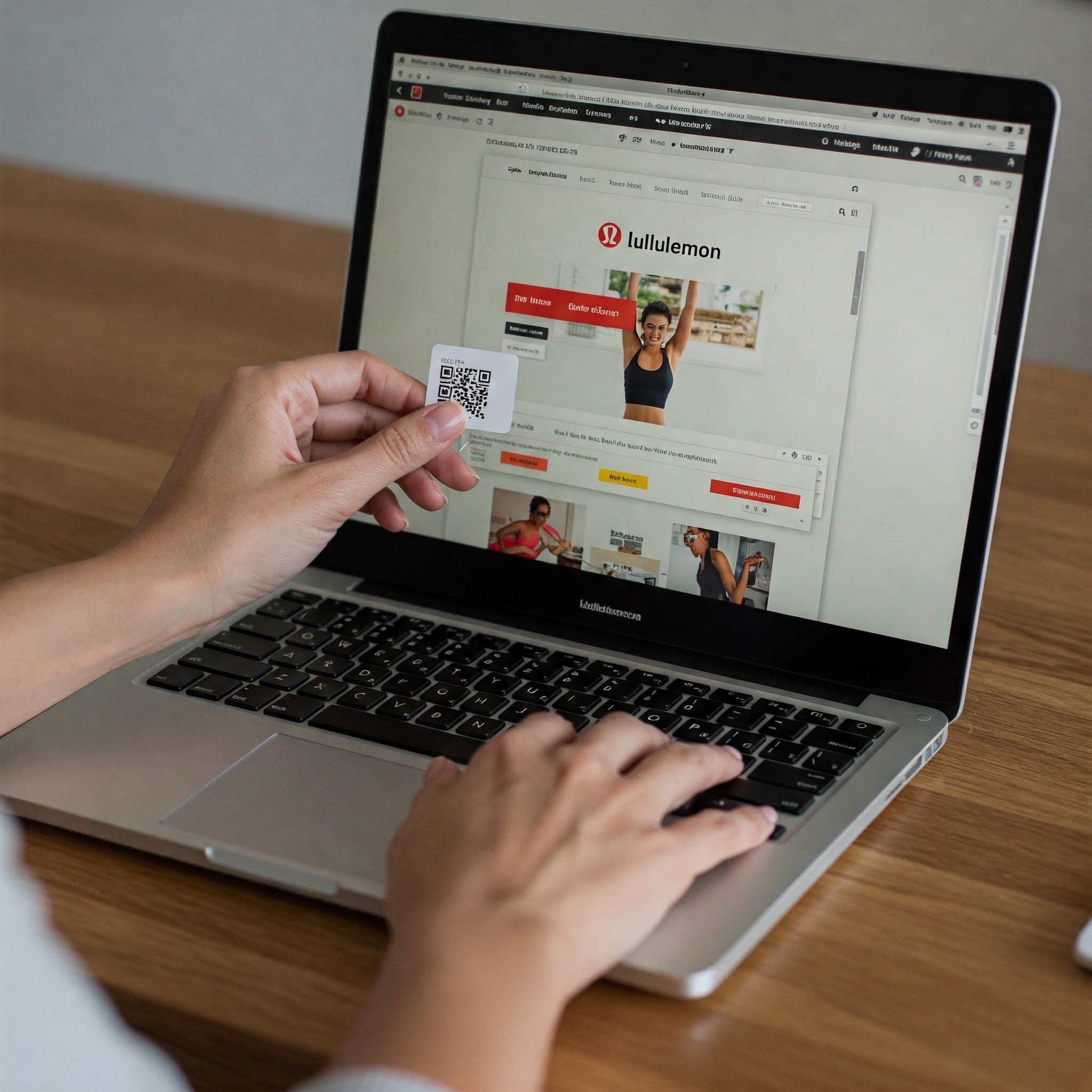 Applying discount codes at Lululemon