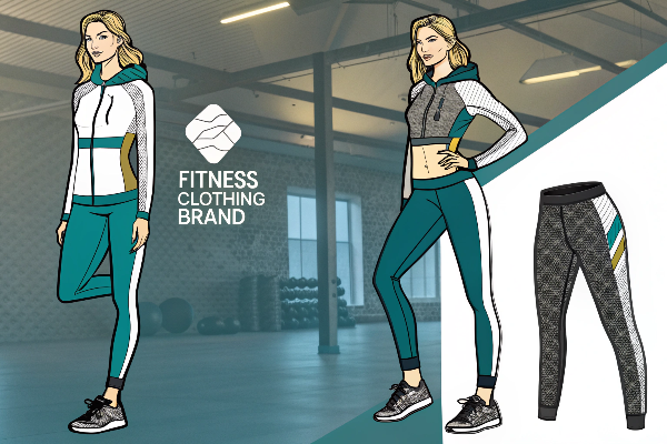 Price tag with fitness clothing background
