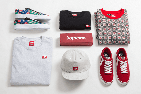Supreme box logo products on display