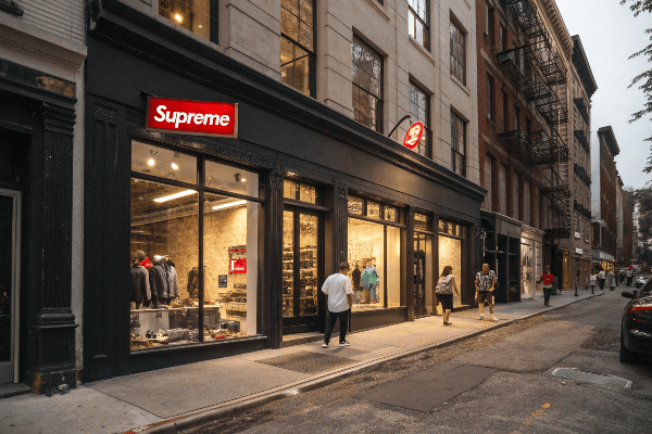 Historical Supreme storefront in NYC