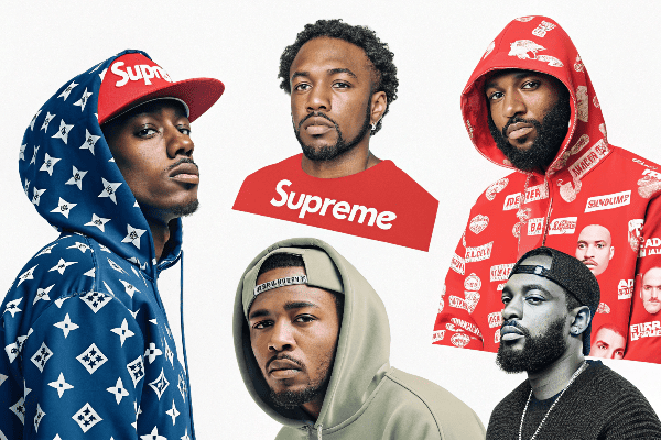 Supreme celebrity endorsements collage