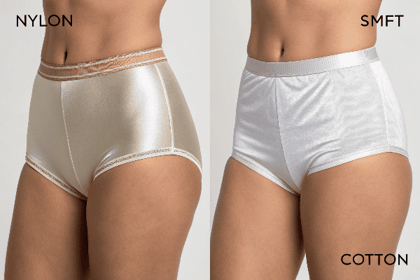 Nylon and cotton underwear comparison