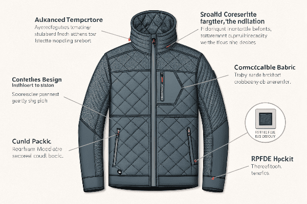 2025 quilted jacket with innovative features