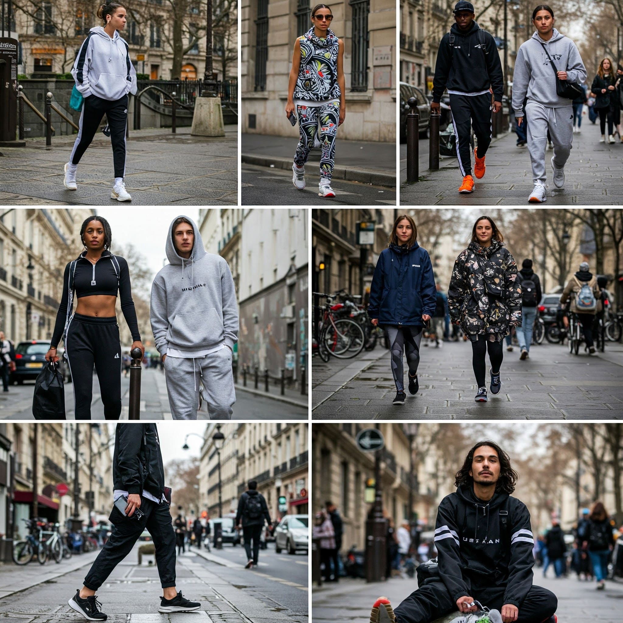 European athleisure trends showing streetwear in European cities