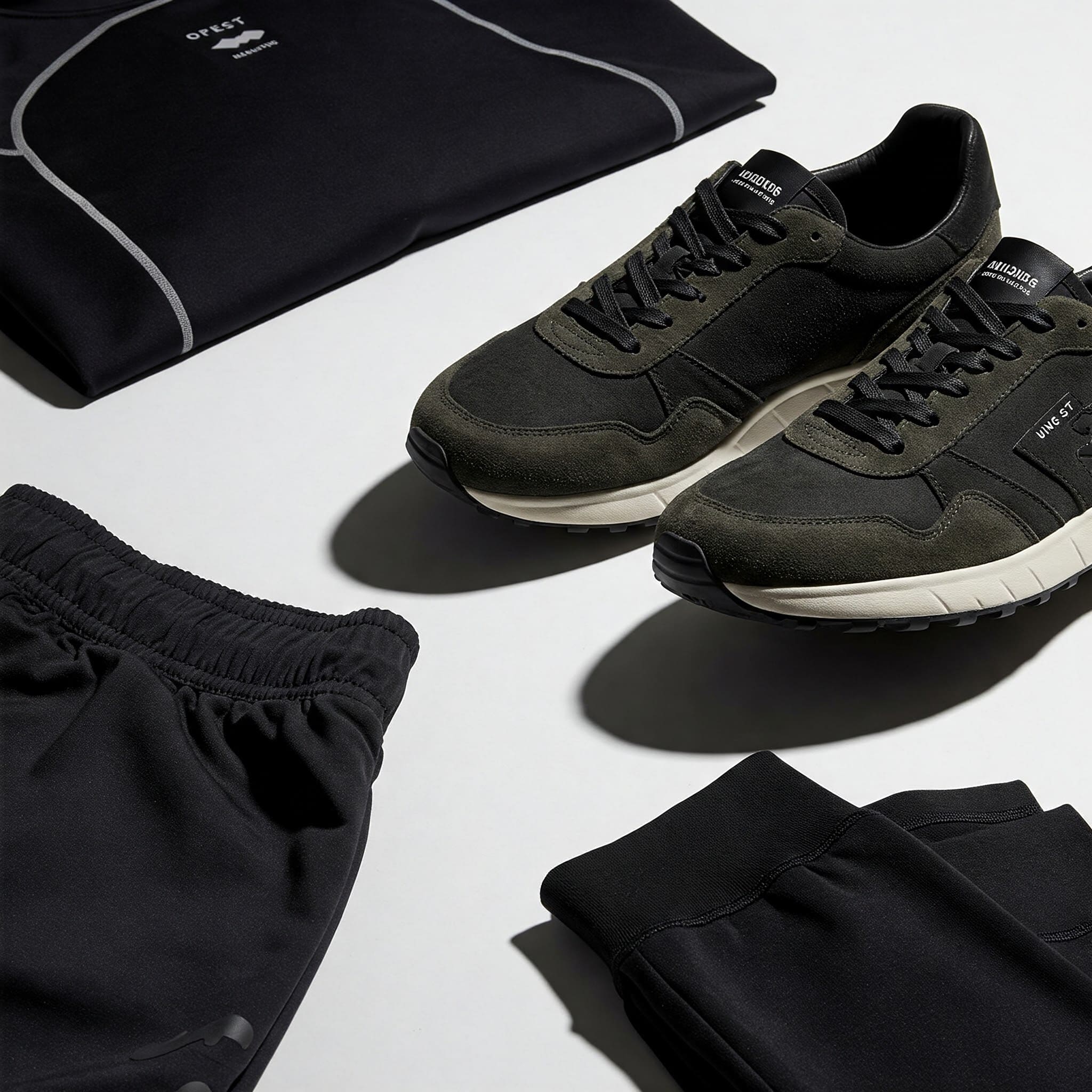 Luxury athleisure products showing premium materials and craftsmanship