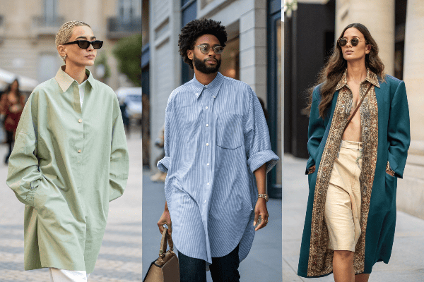 Celebrity influence on oversized shirt trends