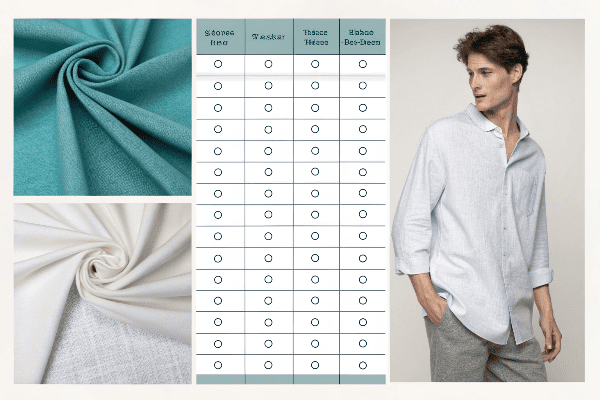 Fabric comparison for different styles