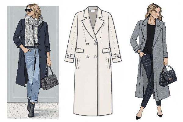 Multiple styling options for gabardine coat from casual to formal